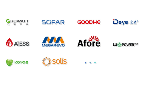 High voltage lithium battery inverter compatibility diagram showing hybrid inverter connection via CAN and RS485 communication