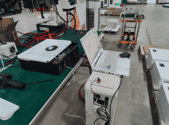Wiring diagram showing RS485 and CAN bus communication ports on RAKOUR rack mount battery backup connecting to inverter BMS1 port