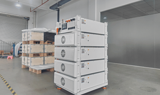 RAKOUR NSTFW-16K-HV dual-layer BMS battery protection system with slave BMS per module and master BMS in BCU providing real-time monitoring of voltage, current and temperature against overcharge, over-discharge, over-current and thermal fault