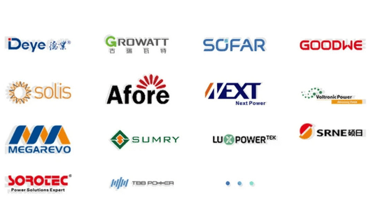 RAKOUR 48V LiFePO4 solar battery storage system compatible inverter brands — Deye, Growatt, Victron and Solis integration via CAN and RS485